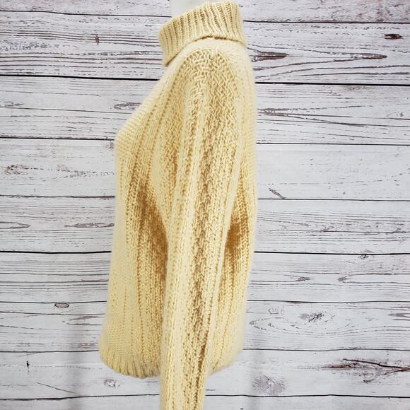 Wool Kodel by Campus Vintage Cream Wool blend Knit Sweater Size Medium - Picture 3 of 14